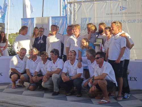 Bronenosec team were awarded the 2012 Rolex Swan Cup © SPBYC
